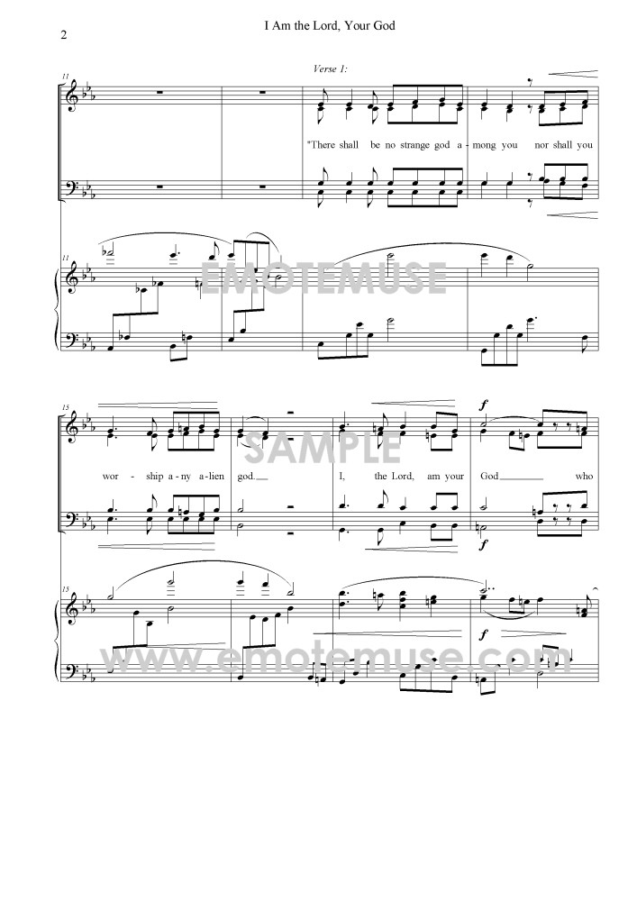 I am the Lord, Your God (Psalm 81, Music by Greg Smith) - Sample 2